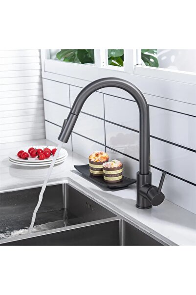 OEM Smart Touch Kitchen Sink Faucet Anthracite Color Spiral Fountain New Imported 7 Years Warranty