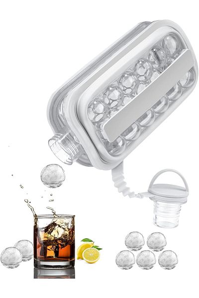 fulina 2 in 1 Portable Ice Hockey Maker,stronger and durable, Ice Cube Tray for Coffee, Milk, Tea, Juice