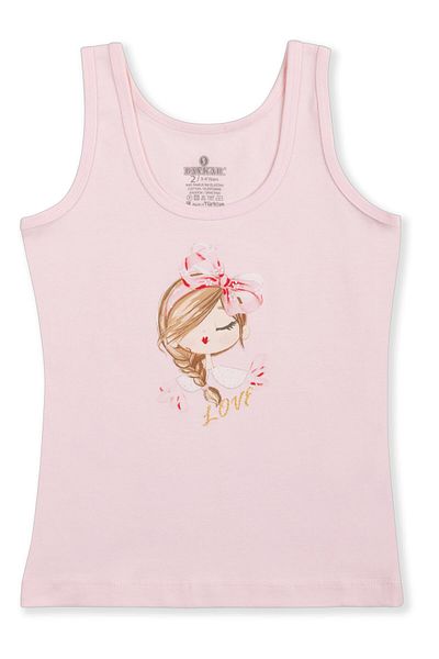 BAYKAR Colorful Printed Undershirt with Cotton Thick Straps for Girl - Pack of 3 4394