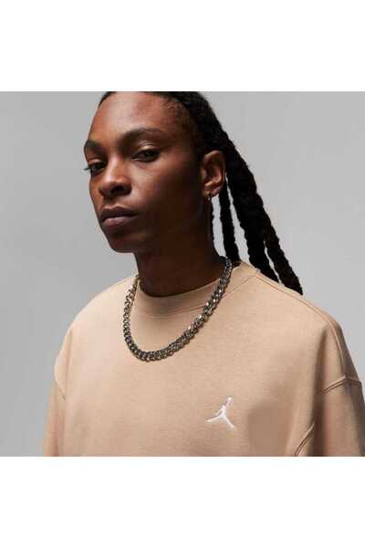 Nike Mj Fleece Crew Unisex Jordan Bej Renk Unisex Sweatshirt