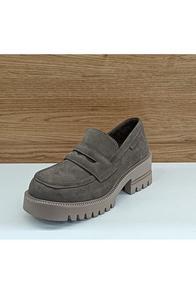 Mammamia KA3075 Γυναικεία παπούτσια Casual από γνήσιο δέρμα Mink Suede