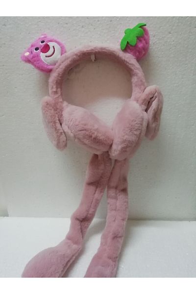 İLHANLAR Plush Earmuff Beanie Hat with Lightless Moving Sound and Playful Ears 6~14 Years