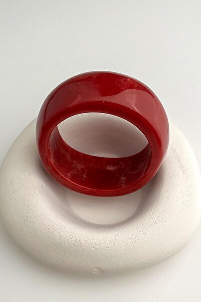 Modex Burgundy Color Bone Handcuff Bracelet (6.5cm)