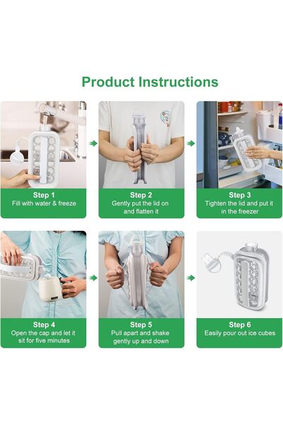 fulina 2 in 1 Portable Ice Hockey Maker,stronger and durable, Ice Cube Tray for Coffee, Milk, Tea, Juice