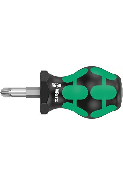 wera 355 PZ Pozidriv Stubby/Topaç/Karbüratör Tornavidası, PZ 3 x 25 mm