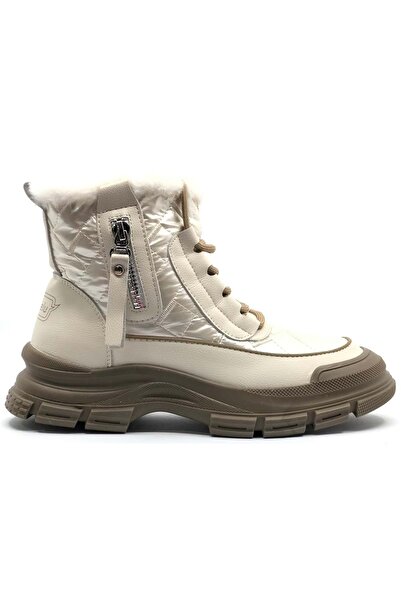 GAMELU Bowl Memory Rubber Non-Slip Sole Snow Boutu Women's Boots Beige