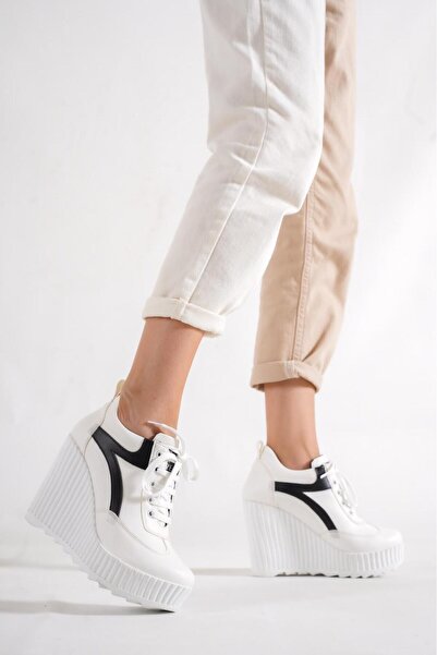 POLO PRESTIGE Boobs Beyaz Dolgu Topuk Kadın Spor Ayakkabı