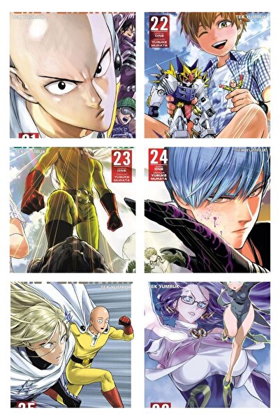 Akıl Çelen Kitaplar One-Punch Man 21-22-23-24-25-26. Ciltler Manga Seti (6 ki...