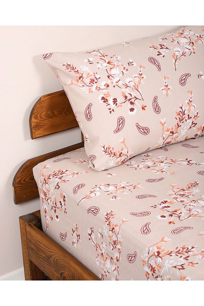 ENESSA Patterned Single Oversized Elastic Bed Sheet