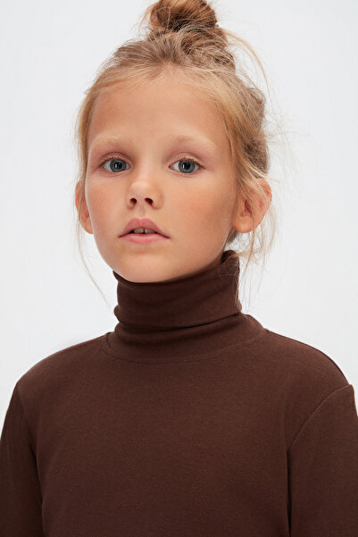 LOVETTI Κοριτσίστικο χειμωνιάτικο μακρυμάνικο μπλουζάκι - Καφέ