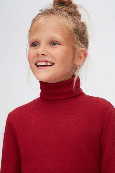 LOVETTI Κορίτσια - Χειμερινό μπλουζάκι με μακρυμάνικο ζιβάγκο μπορντό