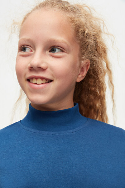 LOVETTI Indigo Basic - Κοριτσίστικο μακρυμάνικο μπλουζάκι με μισό ζιβάγκο