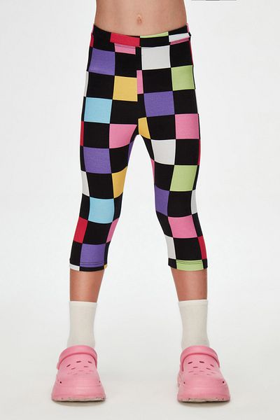 LOVETTI Girl's Op Art Checkers Pattern Capri