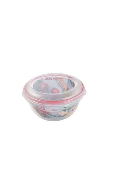 BETTY CROCKER Round Food Container 1500Ml Transparent and Red