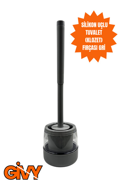 GİVY LUNA SİLİKONLU TUVALET (KLOZET) FIRÇASI İZMİR GRİ