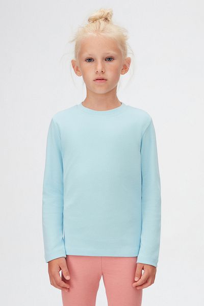 LOVETTI Girl'S Blue T-Shirt - Crew Neck, Long Sleeve, Winter DeSign
