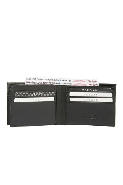 Tergan Black Genuine Leather Men's Wallet - S1Ce 00001588 -C59