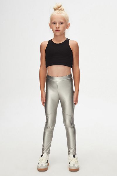 LOVETTI Silver Girl's Winter Leather Trousers