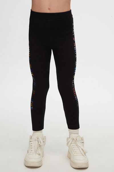 LOVETTI New York Printed Black Girl's Winter Leggings