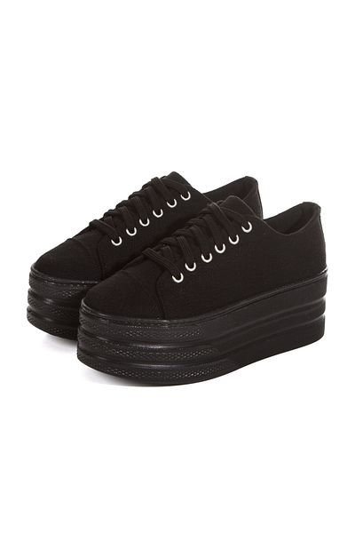 Ayakkabı Tutkusu Stilo ® Platformă de in negru Talpă plată 7 cm Extrem de confortabil