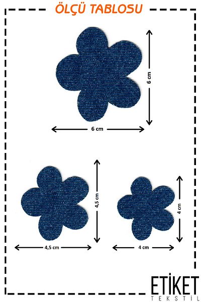 FANTASTIC ARMA Jeans din denim cu model de flori albastru închis pentru reparații și blugi decorative pentru armă (lipire cu fier de călcat)
