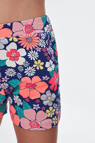LOVETTI Kız Çocuk Neon Garden Desen Cepli Şort