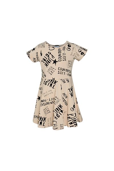 LOVETTI Punk Girl Girl's Print Short Sleeve Dress
