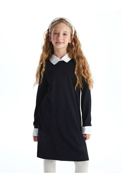 LC Waikiki Black Polo Neck Girl's Dress