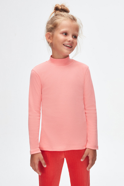 LOVETTI Winter Salmon Basic - Μισό TurtlenecK, μακρυμάνικο μπλουζάκι για κορίτσι