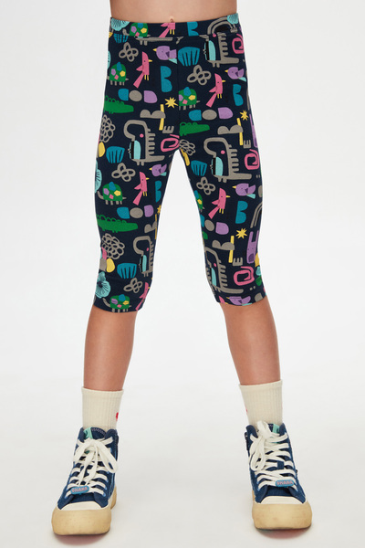 LOVETTI Cutouts Animal Kız Çocuk Desenli Diz Altı Tayt Kapri