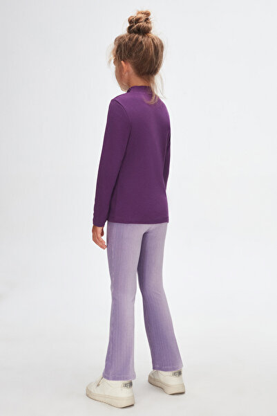 LOVETTI Κοριτσίστικο - Μωβ μακρυμάνικο μπλουζάκι με μισό ζιβάγκο