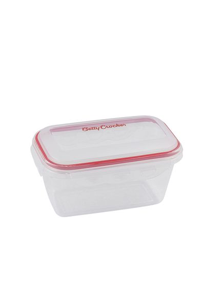 BETTY CROCKER Rectangular Food Container 960Ml Transparent and Red
