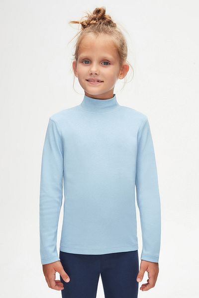 LOVETTI Girl - Dark Blue Long Sleeve Half Turtleneck T-shirt