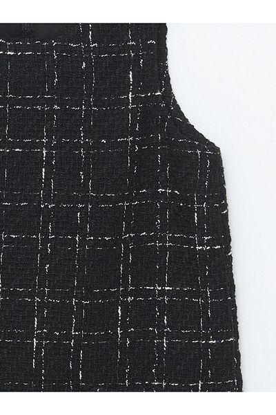 LC Waikiki New Season Crew Neck Girl's Tweed Dress - S52161Z4