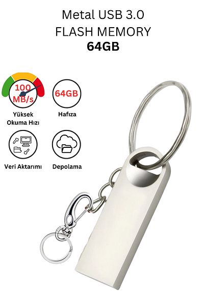 Abbruch محرك ذاكرة فلاش USB فائق السرعة بسعة 64 جيجابايت بتصميم معدني لمتسافر البيانات USB 3.0