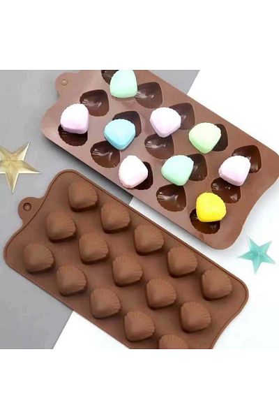 artizanmutfak Silicone Mussel Ice Tray and Chocolate Mold (Mid-13)