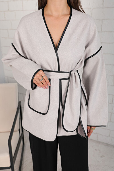 Melike Tatar 3-3434 Model Gray Thin Stamped Cap