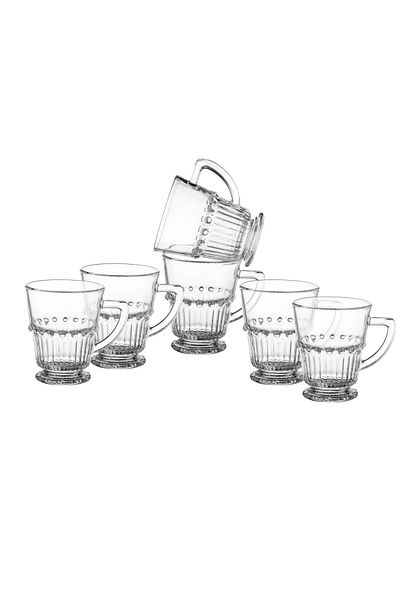 Dania 6-piece glass tea cup set