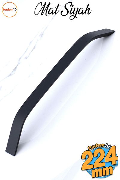 Badem10 Mâner din metal negru Şahin 224 mm - 22,4 cm Mobilier Bucătărie Sertar Dulap Dulap Mânere Mâner