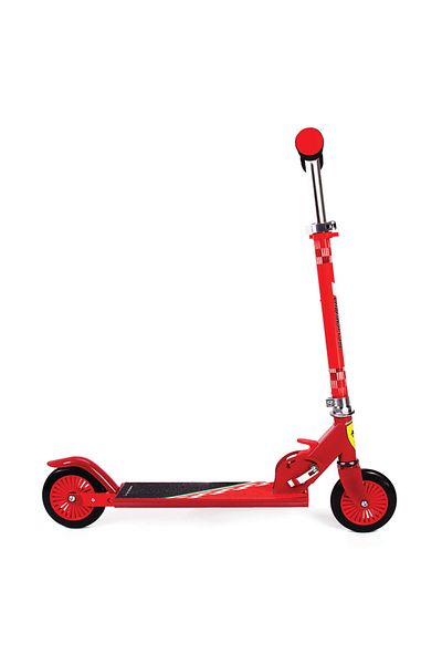 Ferrari - 2-Wheel Scooter - Red Scooter for Kids with Sturdy Design, Adjustable Height Handlebar
