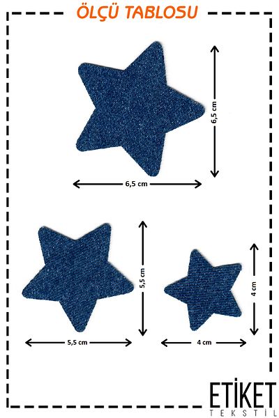FANTASTIC ARMA Patch de armă din denim albastru închis - lipire cu călcat, stea pentru repararea denimului și a bluzelor de jeans și pentru scopuri decorative