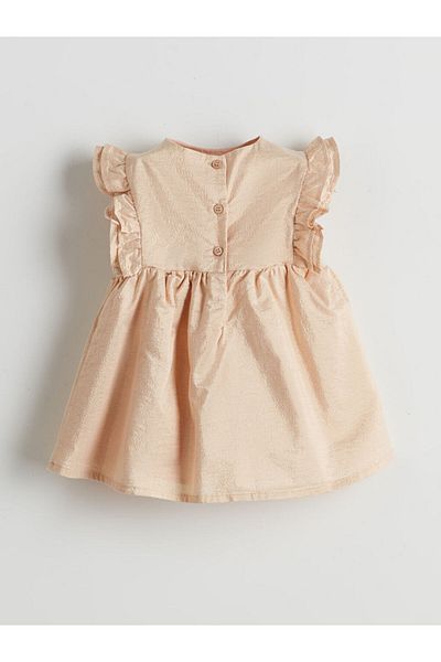 LC Waikiki New Season Crew Neck Ruffle Sleeve Baby Girl Dress - S56616Z1