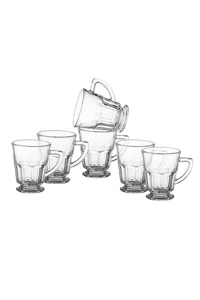 Dania 6-piece glass tea cup set