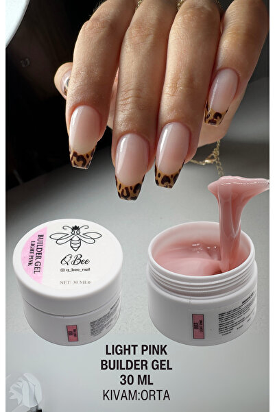 QBEE PROFESSIONAL 30Ml Protez Tırnak Jeli Builder Gel Light Pink