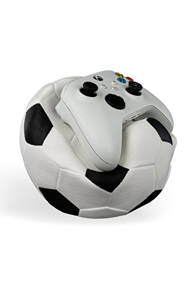 Genel Markalar Futbol Topu Şeklinde Oyun Kolu Standı – Gamepad Tutucu | 3D Baskı Dekoratif Stand