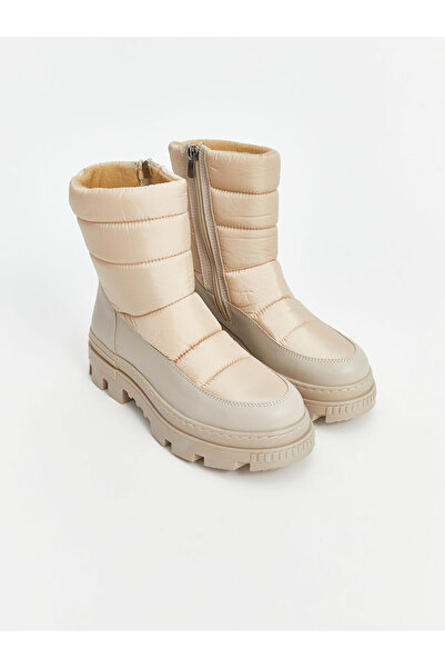 LC Waikiki Beige Zippered Women's Snow Boots