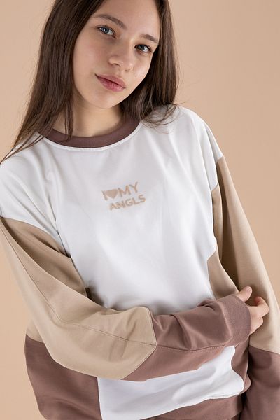 Cansın Mini Σετ αθλητικών κοριτσιών Crew Neck - Brown Angels 19975