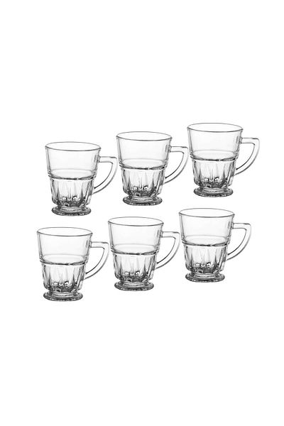 Dania 6-piece glass tea cup set