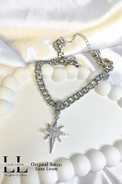 Luxe Loom Zarafetin Işıltısı Kadın Gümüş Renk Zirkon Taşlı Çağla Şikel Kuzey ...