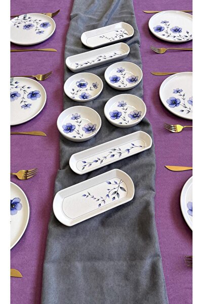 QUEEN Purple Violet 6 Kişilik 14 Parça Kahvaltı Takımı